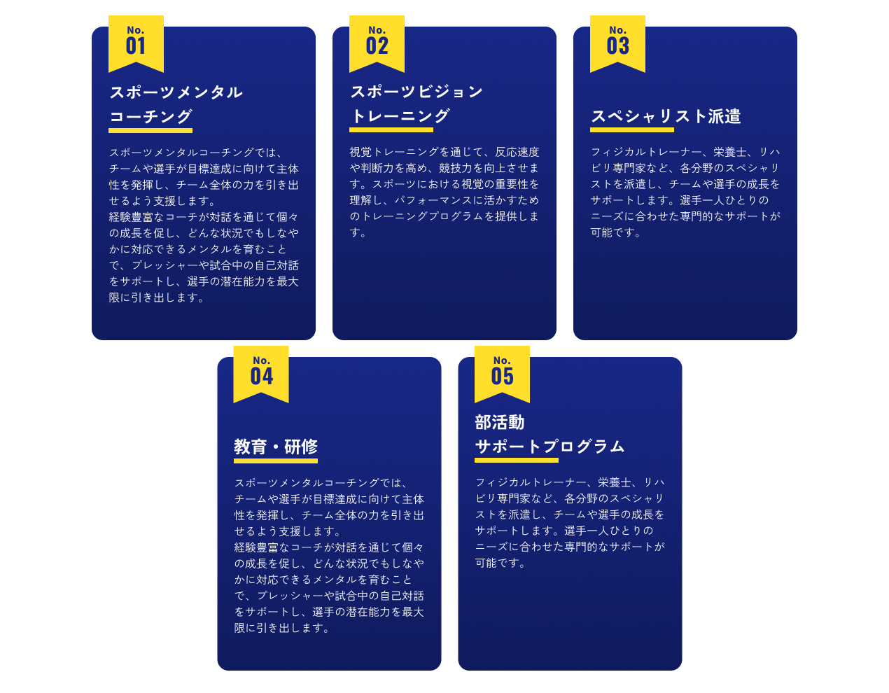 Legend Smileの5つのサービス